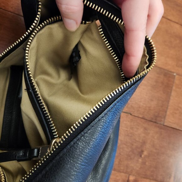 All Saints half moon black leather crossbody bag - Picture 14 of 15